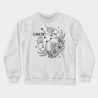 Zodiac Garden Floral Design: Cancer Crewneck Sweatshirt